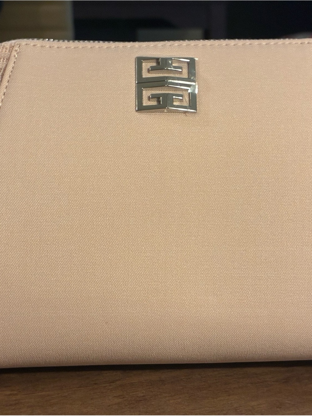 Givenchy Beautiful Rare Rose Pink Cosmetic Pouch with Silver Givenchy Embossing - Picture 16 of 17